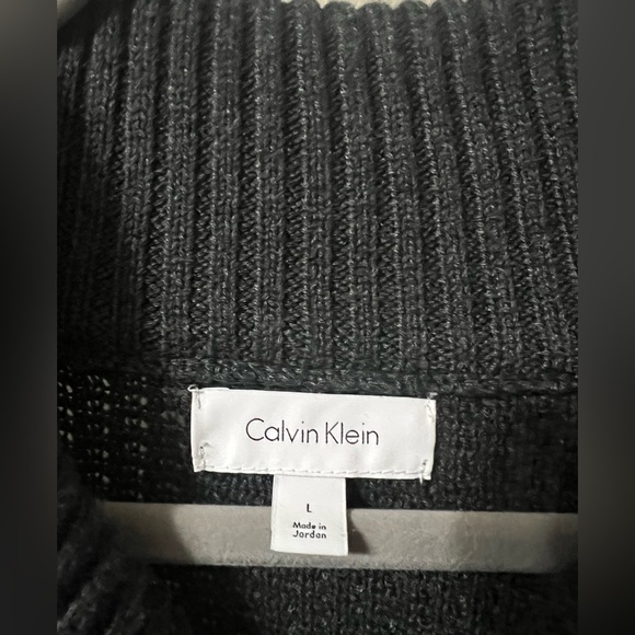 Men's Calvin Klein Knit Sweater with a Shawl Collar. Great condition. Sz-LG - Picture 3 of 9
